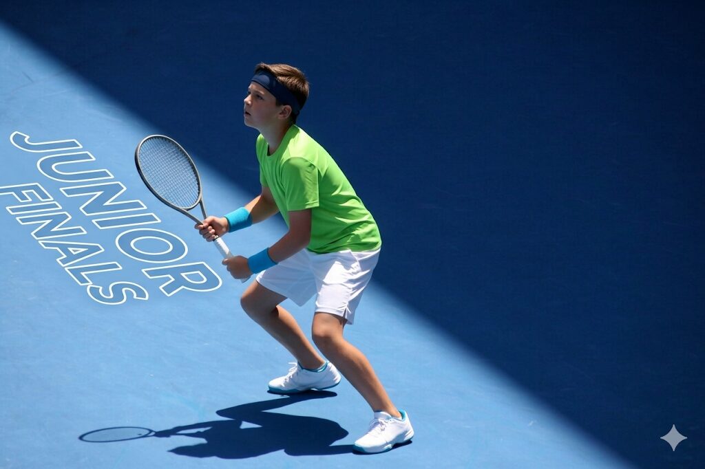 ジュニアテニスにおけるすべての動作の起点となる「レディポジション」の物理的な発想と、最適な構え（体勢）の作り方