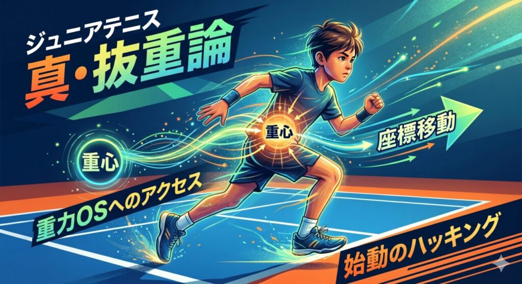 ダークネイビーからブラックへのグラデーション。知性を象徴するグリッド線（方眼模様）や幾何学的なワイヤーフレームが背景にうっすらと溶け込んでいる。